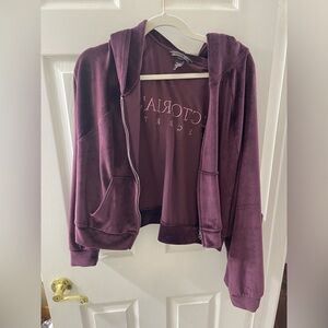 Victoria's Secret Plum Velour Hoodie